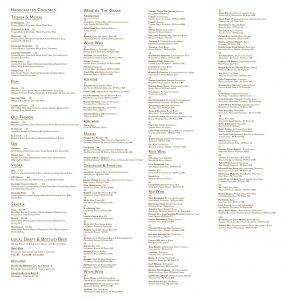 Drinks Menu 2022
