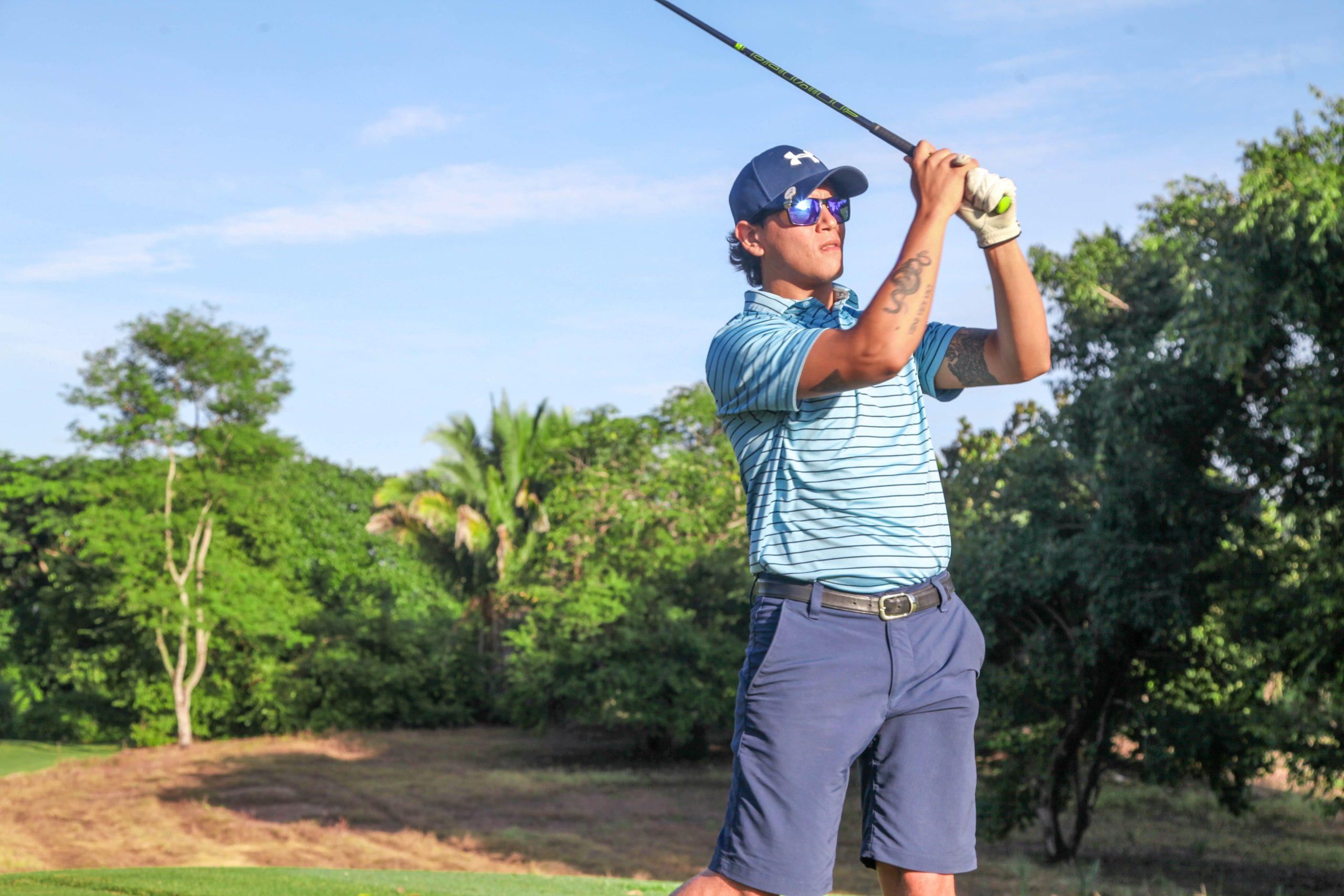 Golfer Takes A Swing